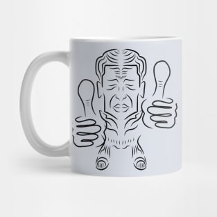 facial expression with two thumbs up Mug